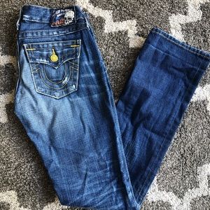 True Religion Jeans with Skull patch